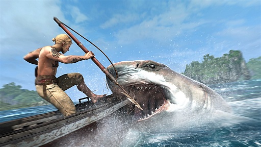 画像ギャラリー No.001のサムネイル画像 / サメと格闘もできる,「Assassin's Creed IV: Black Flag」のスクリーンショットやアートワークが多数公開