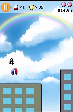 画像ギャラリー No.006のサムネイル画像 / 跳べ跳べ僕らのビルダッシュ！　Android向けビルジャンプゲーム「ビルダッシュ有 〜Special版〜」を紹介する「（ほぼ）日刊スマホゲーム通信」第216回