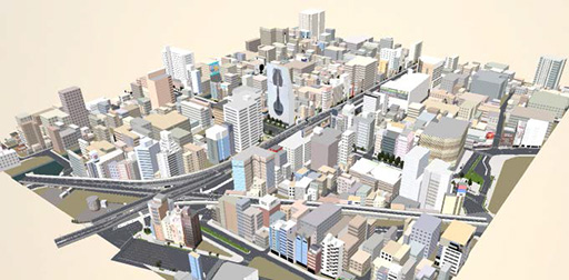 画像ギャラリー No.002のサムネイル画像 / ［Unite 2015］ゼンリン，大阪・福岡・札幌の街並みを再現した「Unity」向けの3D都市データを無償で提供
