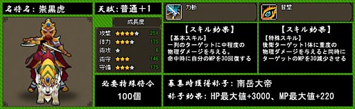 画像ギャラリー No.004のサムネイル画像 / 「四神演武 Regulus」,封神演義で名高い「崇黒虎」を新名将として実装