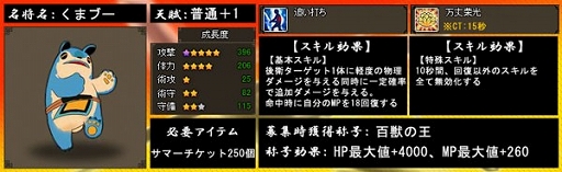 画像ギャラリー No.002のサムネイル画像 / 「四神演武 Regulus」,名将「くまブー」が手に入るサマーキャンペーンを開催