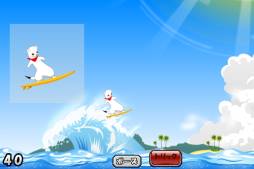 画像ギャラリー No.002のサムネイル画像 / スマホ向け「波乗りオコジョ」が登場。サーフィンに挑戦して高得点を目指そう