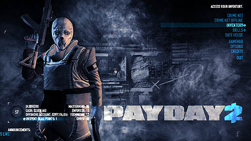 画像ギャラリー No.011のサムネイル画像 / ヒット作の続編「PAYDAY 2」のインプレッション。覆面かぶって銀行を襲うという，大人向けのクライムアクションのデキはいかに