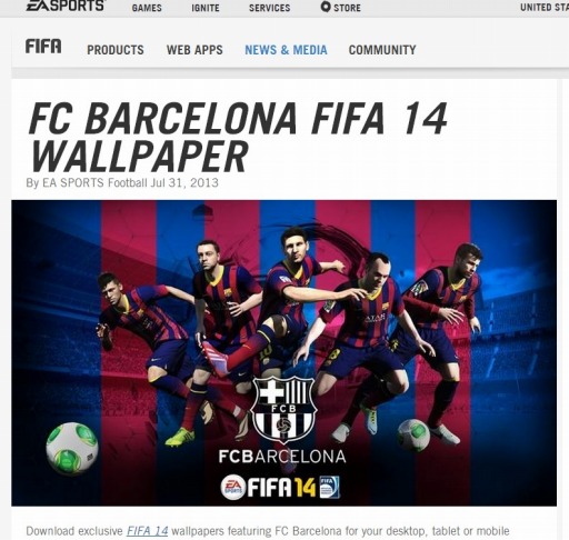 画像ギャラリー No.001のサムネイル画像 / 「FIFA 14 ワールドクラス サッカー」,FCバルセロナの壁紙を公開