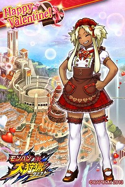 画像ギャラリー No.005のサムネイル画像 / 「モンハン 大狩猟クエスト」,城下がバレンタイン一色になる大狩猟祭を開催
