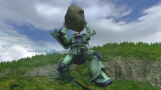 画像ギャラリー No.014のサムネイル画像 / 「機動戦士ガンダム EXTREME VS. FULL BOOST」,万能型のガトー搭乗ゲルググと,岩を投げて戦うドアン搭乗のザクIIが4月16日に配信