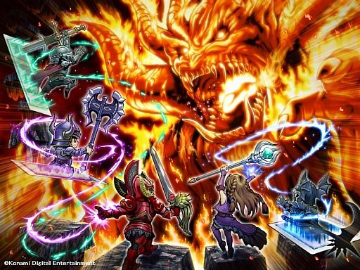画像ギャラリー No.001のサムネイル画像 / KONAMI，「同時オンラインバトル」プロジェクトの第1弾としてスマホ向けアプリ「ドラゴンダイス」を発表
