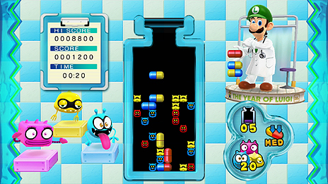 画像ギャラリー No.003のサムネイル画像 / 今度はルイージがドクターに。Wii Uダウンロードソフト「Dr.LUIGI ＆ 細菌撲滅」が2014年1月15日配信。新薬「L型カプセル」も登場