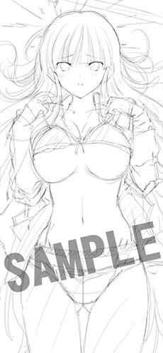 画像ギャラリー No.009のサムネイル画像 / 「閃乱カグラ2 -真紅-」，店舗特典用の描き下ろしイラストのラフスケッチが公開に。着色によって破壊力が格段に増す予感
