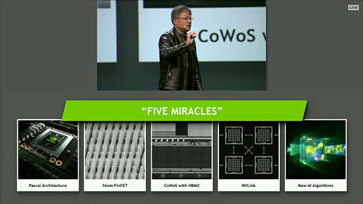 画像ギャラリー No.003のサムネイル画像 / ［GTC 2016］NVIDIA，Pascalアーキテクチャ採用の新世代GPU「Tesla P100」発表。AIとディープラーニングのためのプロセッサ