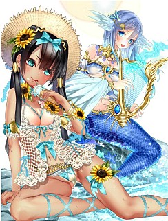 画像ギャラリー No.008のサムネイル画像 / 「神装!!ヴァルキリーカード」,限定水着コスチュームガチャを実施。30日まで