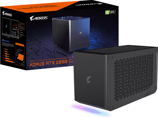 画像ギャラリー No.001のサムネイル画像 / RTX 2080 Tiカード内蔵の外付けグラフィックスボックスなど,GIGABYTE製グラフィックスカード7製品が発売