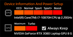 画像ギャラリー No.053のサムネイル画像 / GIGABYTEのハイエンドゲームノートPC「AORUS 17G」を試す。RTX 3080&300Hz液晶搭載にメカニカルキーボード採用と見どころは多い
