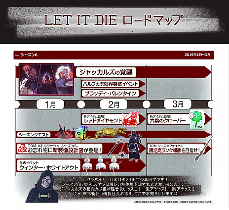 画像ギャラリー No.005のサムネイル画像 / 「LET IT DIE」,シーズン6のロードマップが公開に。覚醒した“ジャッカルズ”がバルブの塔に出現。“TDM バトルラッシュ -シーズン6-”も開幕