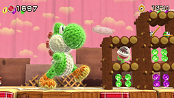 画像ギャラリー No.010のサムネイル画像 / 毛糸を集めて仲間を救うWii U「ヨッシー ウールワールド」は，“ヨッシーゲーム”初の2人同時プレイに対応