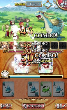 画像ギャラリー No.009のサムネイル画像 / ガマニア,Android版カードバトルRPG「連撃アルティメットジョーカー」の先行登録開始,トランプの「SPEED」ルールで超連撃コンボを決めよう