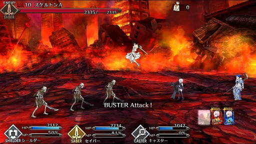 画像ギャラリー No.002のサムネイル画像 / 「Fate/Grand Order」,戦闘システムの詳細が明らかに。同じカードの絵柄やコマンドを揃えて攻撃を繰り出す「コマンドオーダーバトル」を紹介