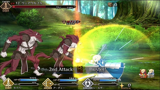 画像ギャラリー No.009のサムネイル画像 / 「Fate/Grand Order」,戦闘システムの詳細が明らかに。同じカードの絵柄やコマンドを揃えて攻撃を繰り出す「コマンドオーダーバトル」を紹介