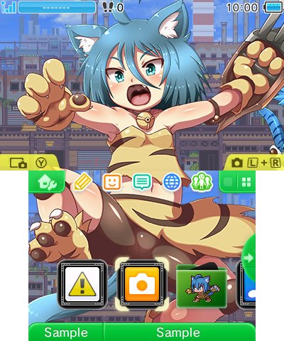 画像ギャラリー No.002のサムネイル画像 / 「魔神少女」,イラストコンテストの受賞作品を使用した3DS用テーマが配信に