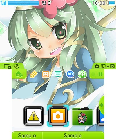 画像ギャラリー No.003のサムネイル画像 / 「魔神少女」,イラストコンテストの受賞作品を使用した3DS用テーマが配信に