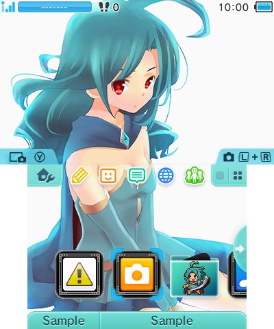画像ギャラリー No.004のサムネイル画像 / 「魔神少女」,イラストコンテストの受賞作品を使用した3DS用テーマが配信に