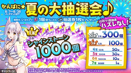 画像ギャラリー No.008のサムネイル画像 / 「かんぱに☆ガールズ」,水着姿のルネ,リーリア,エルミナなどが登場。さまざまなキャンペーンも実施中