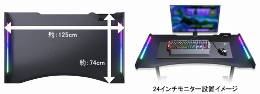 画像ギャラリー No.002のサムネイル画像 / COUGAR，横幅120cmの光るゲーマー向けデスクを国内発売
