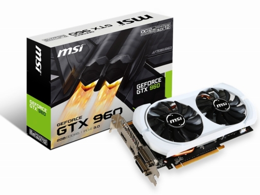 画像ギャラリー No.001のサムネイル画像 / MSI,2連ファン仕様の白いクーラーを搭載するGTX 960カード。OC仕様