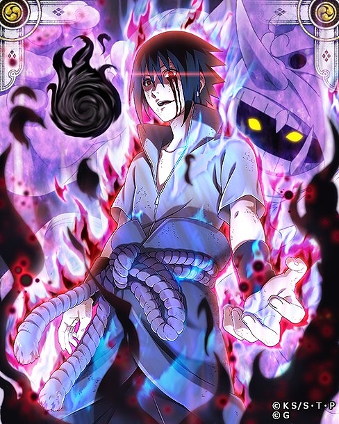 画像ギャラリー No.002のサムネイル画像 / 「NARUTO -ナルト- 忍コレクション 疾風乱舞」,限定ガチャに★7覚醒解放のうちはサスケが登場