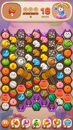 画像ギャラリー No.006のサムネイル画像 / 「LINE POP2」,パズルデザインやギミック演出が一新。チャット機能も追加