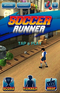 画像ギャラリー No.001のサムネイル画像 / 街のすべてがフィールド。Android向けランニングゲーム「サッカーランナー」を紹介する「(ほぼ)日刊スマホゲーム通信」第702回