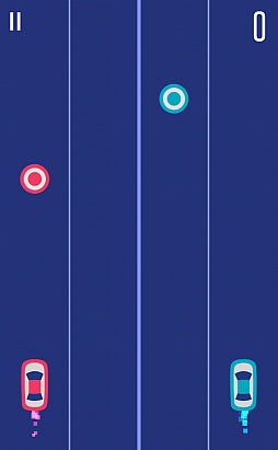 画像ギャラリー No.003のサムネイル画像 / 2台の車を同時に操作する激ムズゲーム。スマホ向けアクション「2 Cars」を紹介する「（ほぼ）日刊スマホゲーム通信」第725回