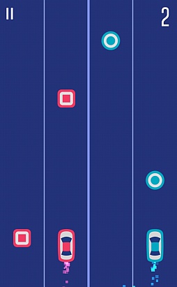 画像ギャラリー No.004のサムネイル画像 / 2台の車を同時に操作する激ムズゲーム。スマホ向けアクション「2 Cars」を紹介する「（ほぼ）日刊スマホゲーム通信」第725回