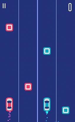 画像ギャラリー No.005のサムネイル画像 / 2台の車を同時に操作する激ムズゲーム。スマホ向けアクション「2 Cars」を紹介する「（ほぼ）日刊スマホゲーム通信」第725回