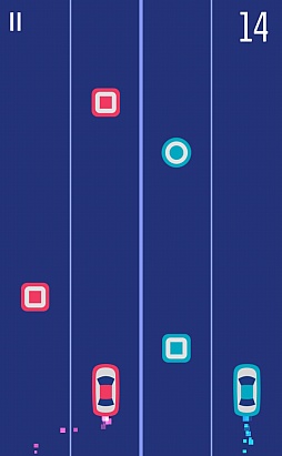 画像ギャラリー No.006のサムネイル画像 / 2台の車を同時に操作する激ムズゲーム。スマホ向けアクション「2 Cars」を紹介する「（ほぼ）日刊スマホゲーム通信」第725回