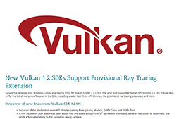 画像ギャラリー No.002のサムネイル画像 / グラフィックスAPI「Vulkan」がリアルタイムレイトレーシングに対応。Windowsだけでなく，MacやLinuxでも利用可能に