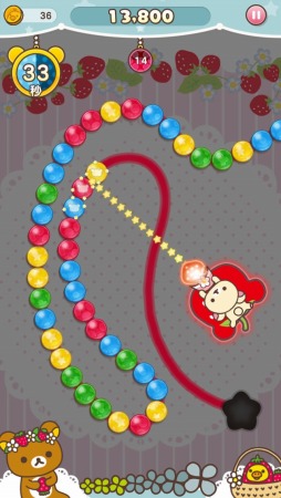 画像ギャラリー No.005のサムネイル画像 / ボールをそろえる「LINE　リラックマころろんパズル」事前登録受付がスタート