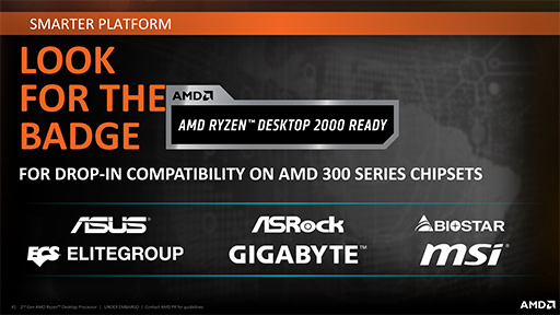 画像ギャラリー No.007のサムネイル画像 / AMD，「Ryzen Desktop 2000」CPUを正式発表。動作クロックが向上し，メモリ周りの最適化が進んだ第2世代モデル