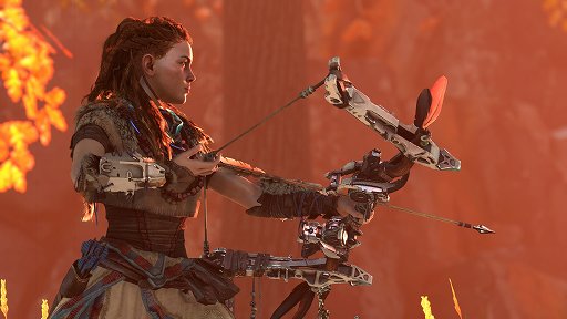 画像ギャラリー No.005のサムネイル画像 / 「Horizon Zero Dawn」のプレイムービーが公開。恐竜型の巨大マシン「サンダージョー」との激しいバトルに注目