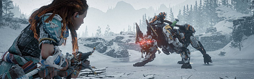 画像ギャラリー No.001のサムネイル画像 / 「Horizon Zero Dawn」の拡張コンテンツ「凍てついた大地」に，新たな敵「スコーチャー」が登場。騎乗状態でアイテムを入手できるスキルも追加