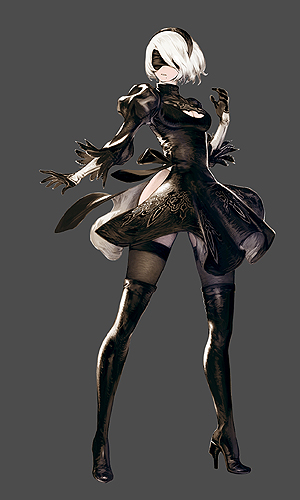 画像ギャラリー No.004のサムネイル画像 / 「ニーア」シリーズ最新作のタイトル名は「NieR Automata」(ニーア オートマタ)。主人公「2B」のアクションを確認できるトレイラーが公開