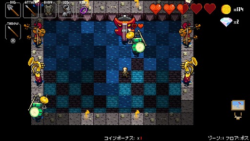 画像ギャラリー No.048のサムネイル画像 / ローグライクとリズムゲームが融合した「クリプト・オブ・ネクロダンサー」。手軽なPS Vita版でその魅力を再発見！