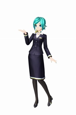 画像ギャラリー No.003のサムネイル画像 / 「初音ミク -Project DIVA- X」,PS Vita版の初回特典はミクのキャビンアテンダント衣装
