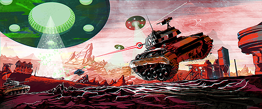 画像ギャラリー No.002のサムネイル画像 / 火星でドンパチ。「World of Tanks」コンシューマ機版で，実際に遊べるエイプリルフール企画「Mars Mode」が本日16：01スタート