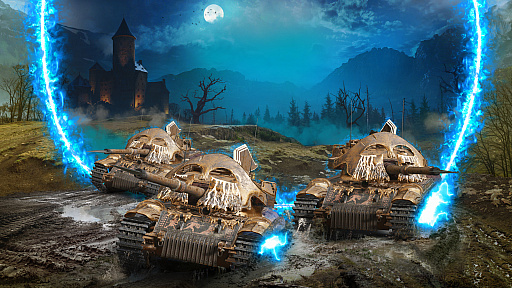 画像ギャラリー No.003のサムネイル画像 / PS4/Xbox One版「World of Tanks」,モンスター車輌を使用できるハロウィーンモードが開催中
