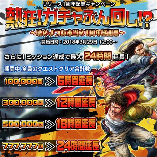 画像ギャラリー No.003のサムネイル画像 / 「武器よさらば」，3月29日から24時間限定で感謝祭「熱狂！ガチャぶん回し!?」を開催