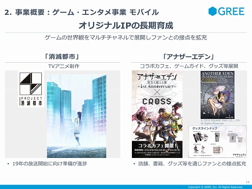 画像ギャラリー No.011のサムネイル画像 / 「アナザーエデン」のガチャ問題に対するグリーの見解も示された，同社の2019年第1四半期の決算説明会をレポート