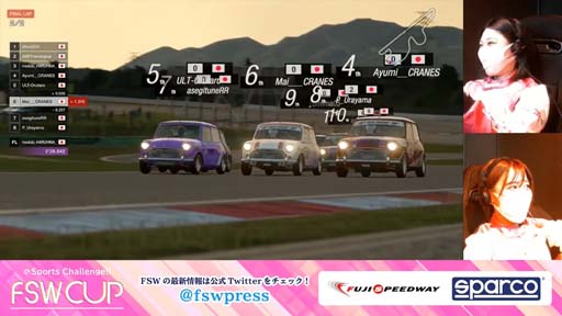 画像ギャラリー No.002のサムネイル画像 / オンラインレース「eSports Challenge!! FSW CUP」第3戦レース結果速報。第4戦参加者募集は11月10日から