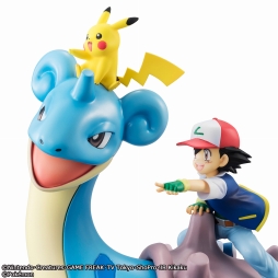 画像ギャラリー No.002のサムネイル画像 / アニメ「ポケモン」から，サトシとピカチュウを乗せたラプラスが立体化