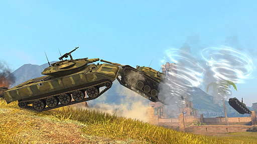 画像ギャラリー No.002のサムネイル画像 / 「World of Tanks Blitz」,低重力下での戦闘が楽しめる“重力”モードが期間限定で再実装。新要素のスラスタが追加
